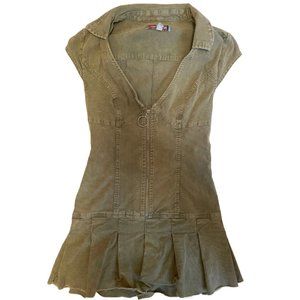 Urban Outfitters Jazzy Corduroy Mini Dress, Green, Size Small